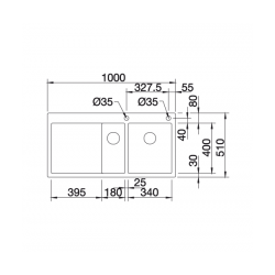 Zlewozmywak Blanco CLARON 6 S-IF lewa kom. InFino 521 646